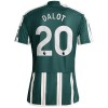 Jalkapallo Pelipaidat/Peliasut Manchester United Dalot 20 Vieraspelipaita 2023-24